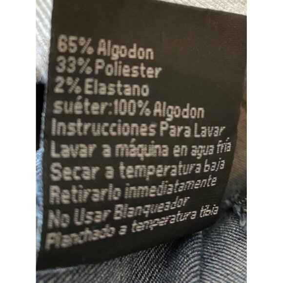 LA Coalition Womens Medium Denim & Gray Hooded Jacket With Distressed Details - Picture 6 of 13